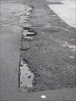 Pothole in Sunderland
