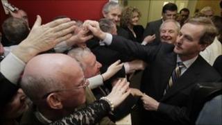 Enda Kenny and supporters
