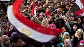 Protesters in Tahrir Square, Cairo, Egypt, 25 September 2011