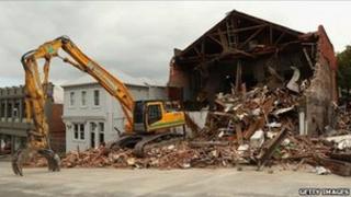 clearing up after Christchurch quake
