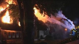 The fire at the cottage