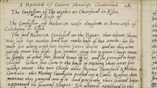 Page from the puritan writer's notebook