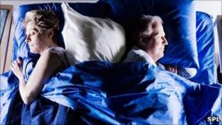 A sleeping couple