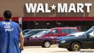 Female employee at Walmart store