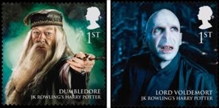 Dumbledore and Lord Voldemort stamps