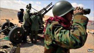 Anti-Gaddafi rebels in eastern Libya, 8 Mar 11