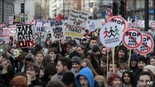 The rally in central London on 9 December