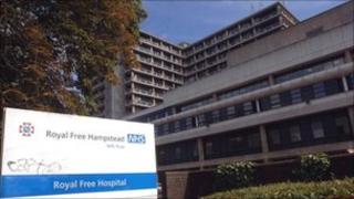 Royal Free Hospital in Hampstead