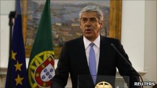 Portuguese Prime Minister Jose Socrates announcing his resignation (23 March 2011)