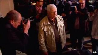 Andre Bamberski, father of Kalinka, arriving in court (29 March 2011)