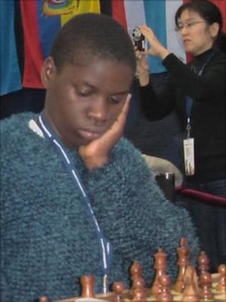 Phiona Mutesi at the Chess Olympiad in Russia (picture courtesy of Robert Katende)