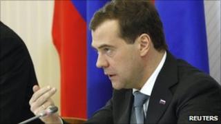 Russian President Dmitry Medvedev in Magnitogorsk (30 March 2011)