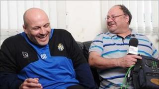 Luton Town Manager Gary Brabin with Ian Pearce