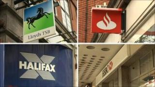 High street bank signs