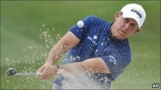 Phil Mickelson during the final round of the Houston Open PGA Tour golf tournament