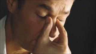 A depressed man