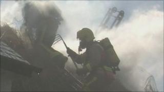 Thatch fire