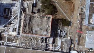 Fukushima Daiichi reactor No 1, seen on 24 March 2011