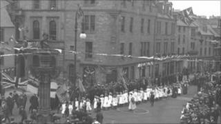Proclamation of George V in Jedburgh 1910