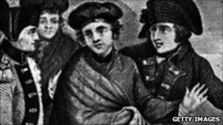 An artist's depiction of Charles Edward Stuart leaving for France after Culloden