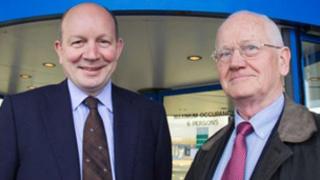 David Kerr and Alan Price at Inverness Airport