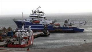Bibby Topaz aground