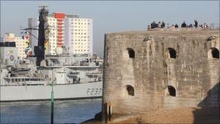 HMS Westminster returns to port