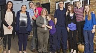 (Left to right) Justine, Lisa, Jim, Maisie, Sue, Lewis, Chris, Devon, Cal, Courteney