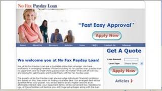 No Fax Payday Loan website