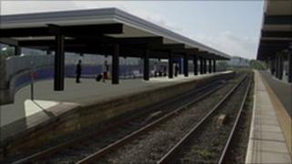 Computer-generated image of new platform four canopy