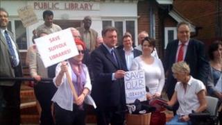 Ed Balls at Rosehill Lilbrary, Ipswich