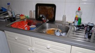 Neglect couple's kitchen
