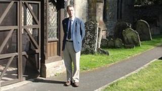 Tim Bridges at Dormington church