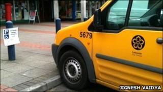 Leicester City Council van caught in disabled bay