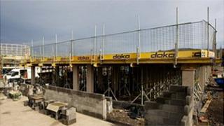 First new homes under construction