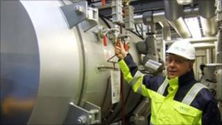 Phil Smith, site manager of Lancaster wastewater treatment works