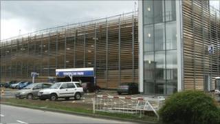 The new multi-storey car park at Gloucestershire Royal Hospital