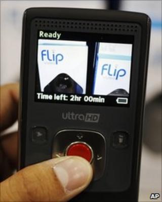 A Cisco Systems Flip video camera