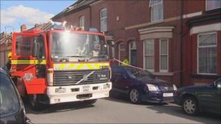 Scene of fire in Rusholme