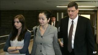 Scott Ritter with his family walking into the Pennsylvania courtroom