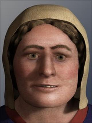 Facial reconstruction of Viking skull