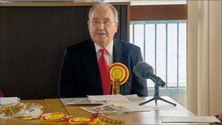 John Swinburne at his party's manifesto launch