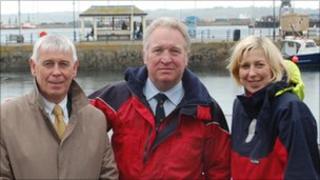 David Ellis, Mike Penning and Sarah Newton in Falmouth