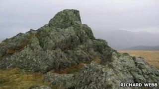 Summit of Moel Tryfan, courtesy Richard Webb