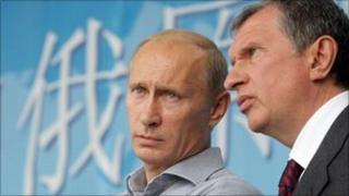 Vladimir Putin and Igor Sechin