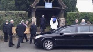Belinda Day's body at Budleigh Salterton cemetery