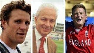 James Cracknell, David Gower and Darren Gough