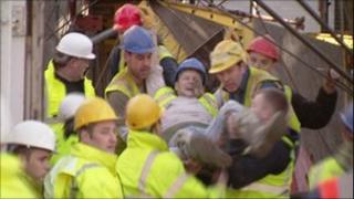Six workers were injured in the collapse
