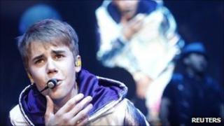Canadian singer Justin Bieber performs in Zurich on 8 April 2011