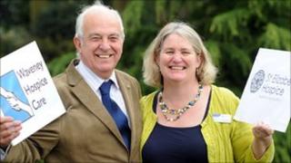 Waveney Hospice Care chairman Malcolm Berridge and St Elizabeth chief executive Jane Petit